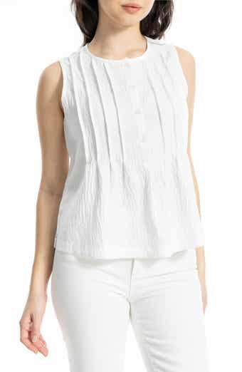 MAX STUDIO Pintuck Crinkle Sleeveless Top