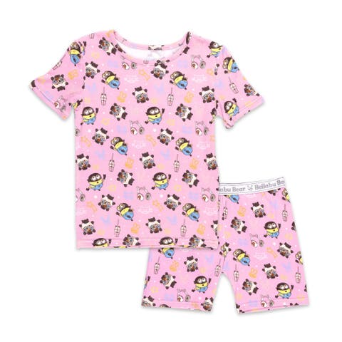 Minions Popping Kids 2-Piece Short Sleeve & Shorts Pajama Set