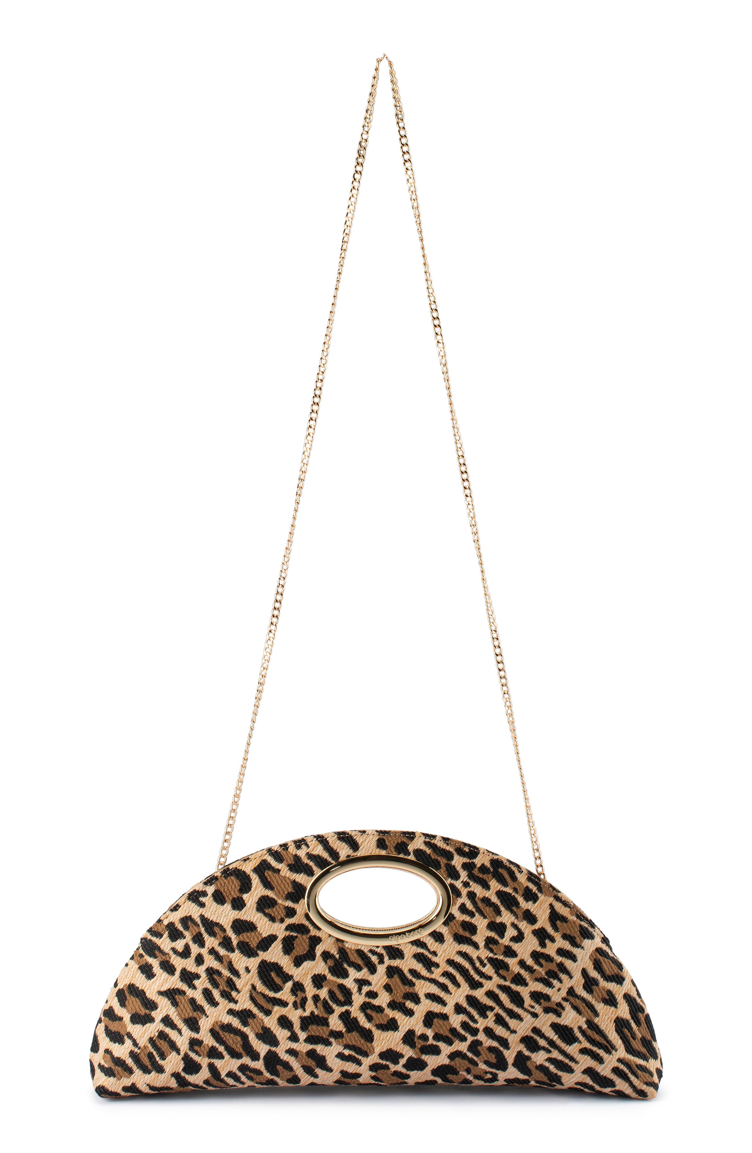 Geena Straw Clutch, Alternate, color, LEOPARD