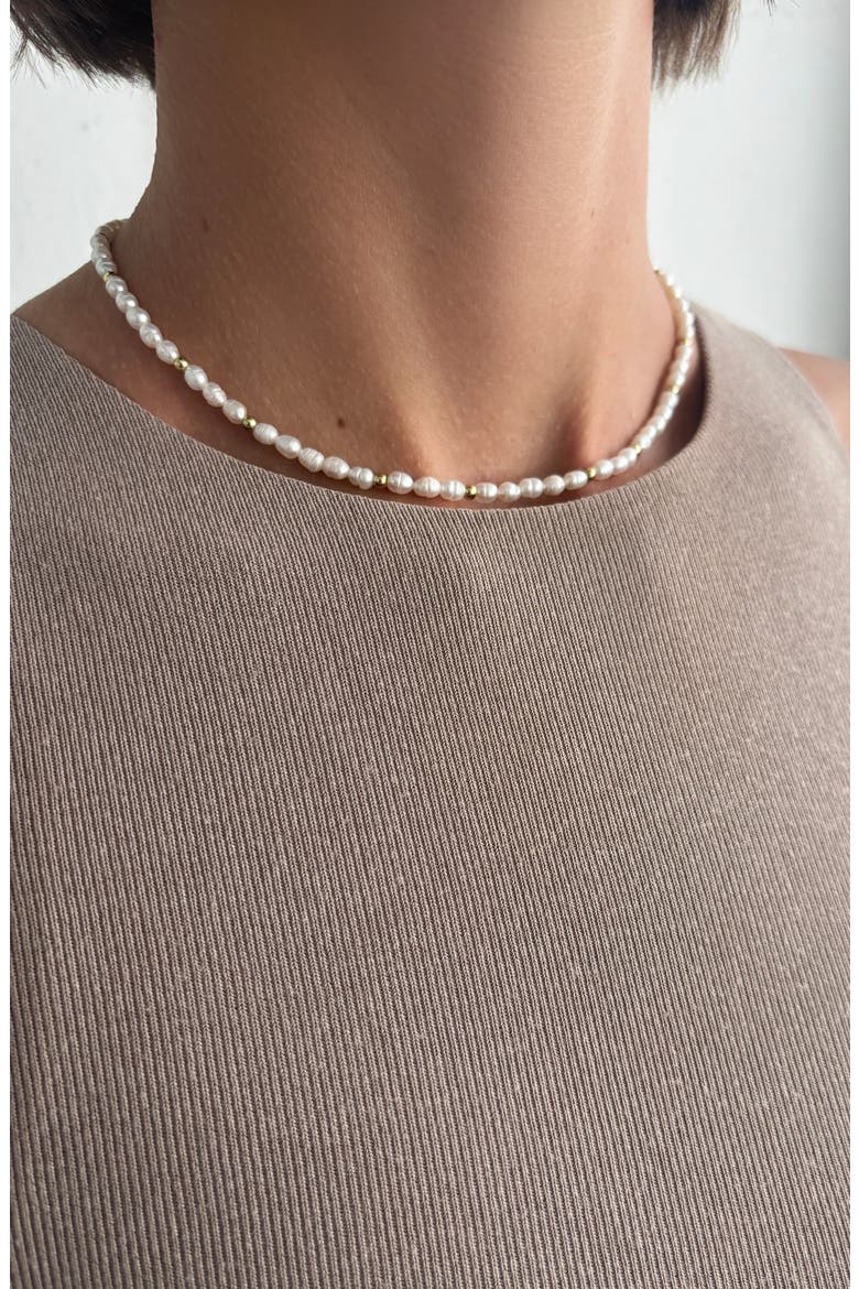 Freshwater Seed Pearl Necklace, Alternate, color, WHITE