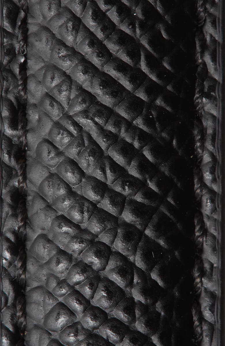 FERRAGAMO Double Gancio Leather Skinny Belt, Alternate, color, Nero