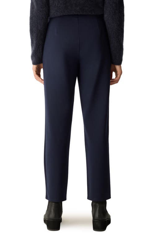 Eileen Fisher Double Knit Lantern Ankle Pants In Blue