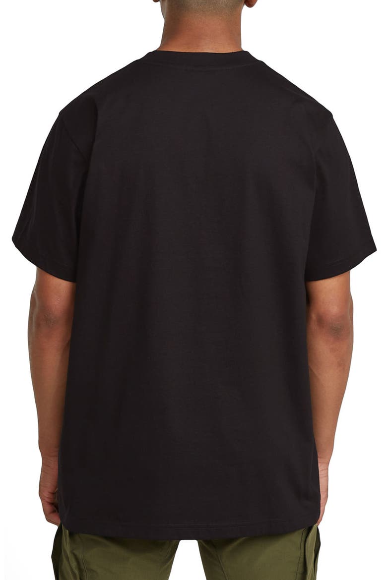 Burger Box Rain Loose Organic Cotton Graphic T-Shirt, Alternate, color, DARK BLACK