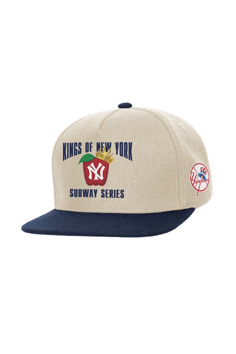 Cream New York Yankees Subway Series Matchup Pro Pinch Snapback, Main, color, Cream