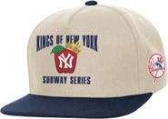 Mitchell & Ness Cream New York Yankees Subway Series Matchup Pro Pinch Snapback