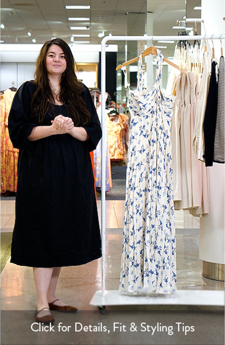 Rasya Floral Pleated One-Shoulder Maxi Dress, sales video thumbnail