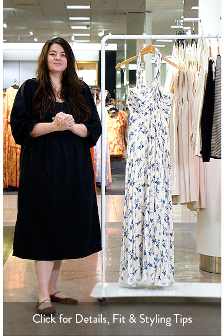 Rasya Floral Pleated One-Shoulder Maxi Dress video