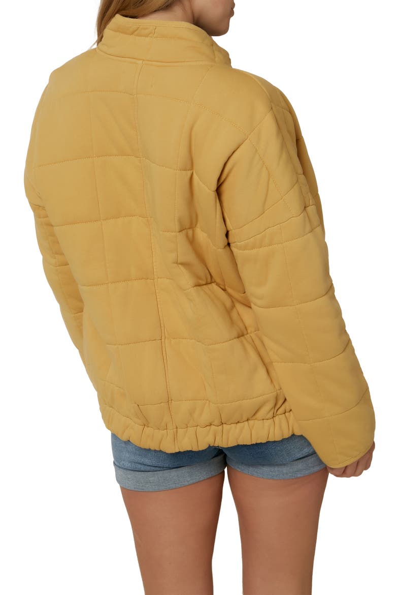 Mable Knit Quilted Jacket, Alternate, color, MIMOSA