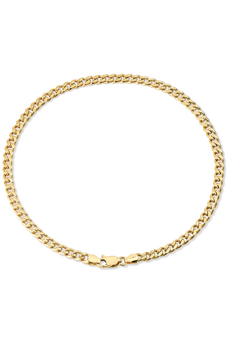 Cuban Chain Bracelet in 14K Gold, Alternate, color, Yellow Gold