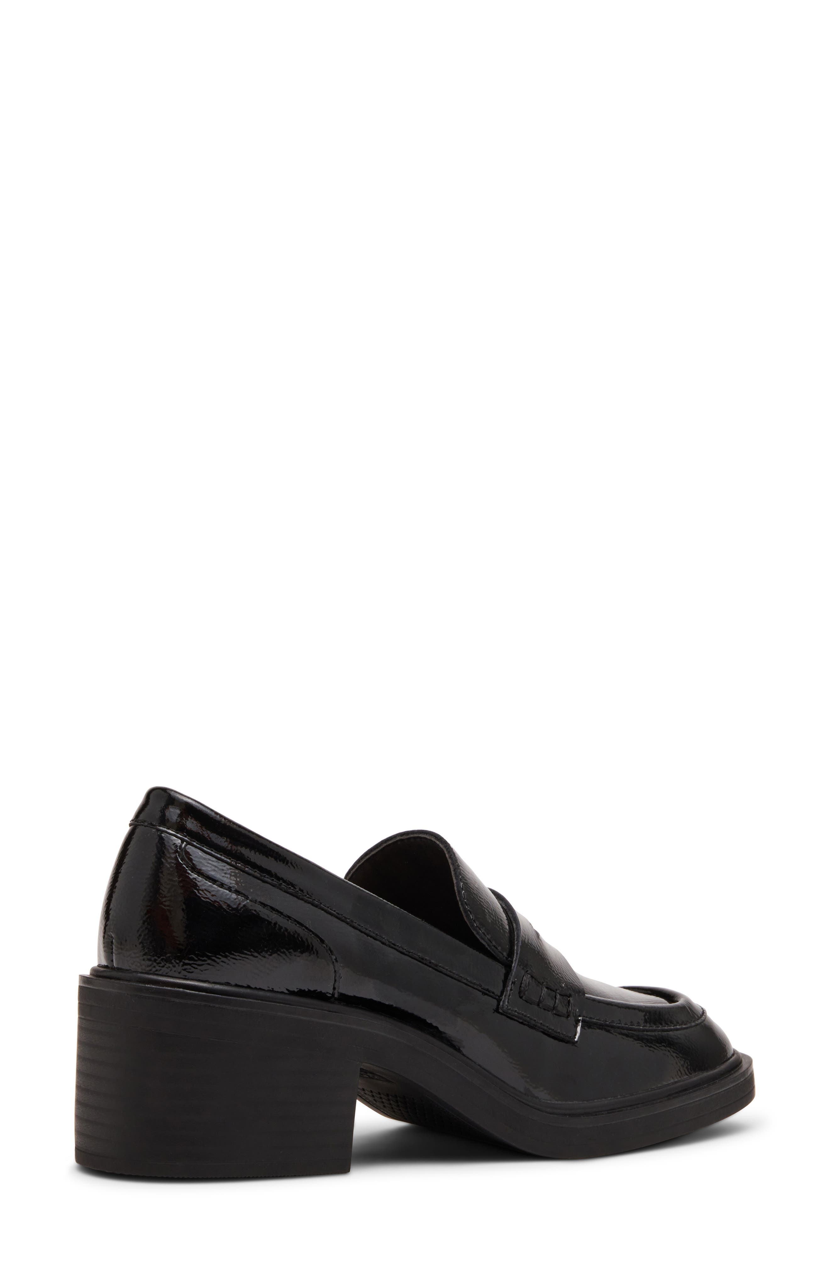 Bruna Leather Penny Loafer, Alternate, color, BLACK LEATHER