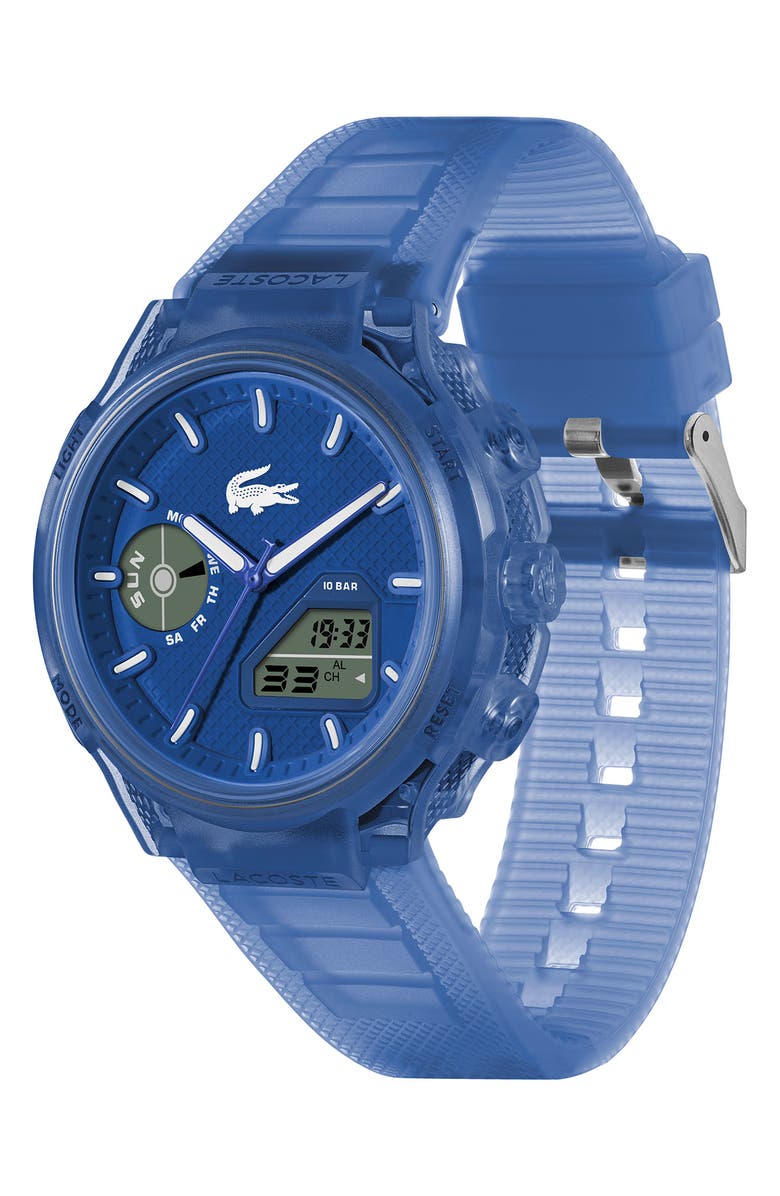 Lacoste LC33 Silicone Strap Watch, 44mm, Alternate, color,