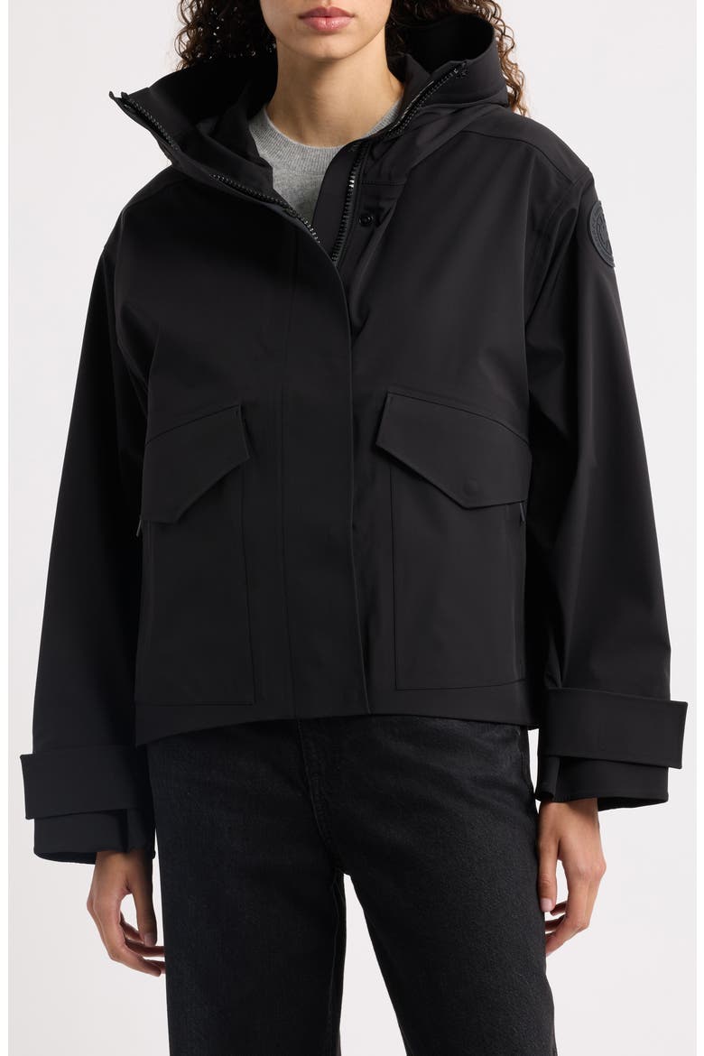 Tofino Hooded Rain Jacket, Main, color, BLACK - NOIR