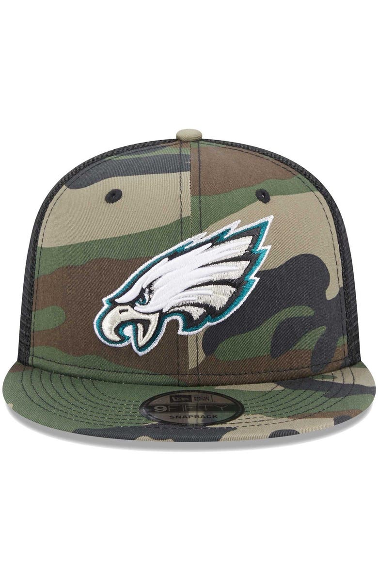 New Era Men's New Era Camo Philadelphia Eagles Classic Trucker 9FIFTY Snapback Hat, Alternate, color, 