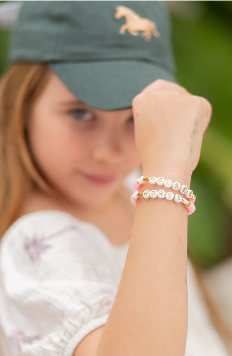 Bits & Bows I Heart Horses Girls' Bracelet, Alternate, color, Pink