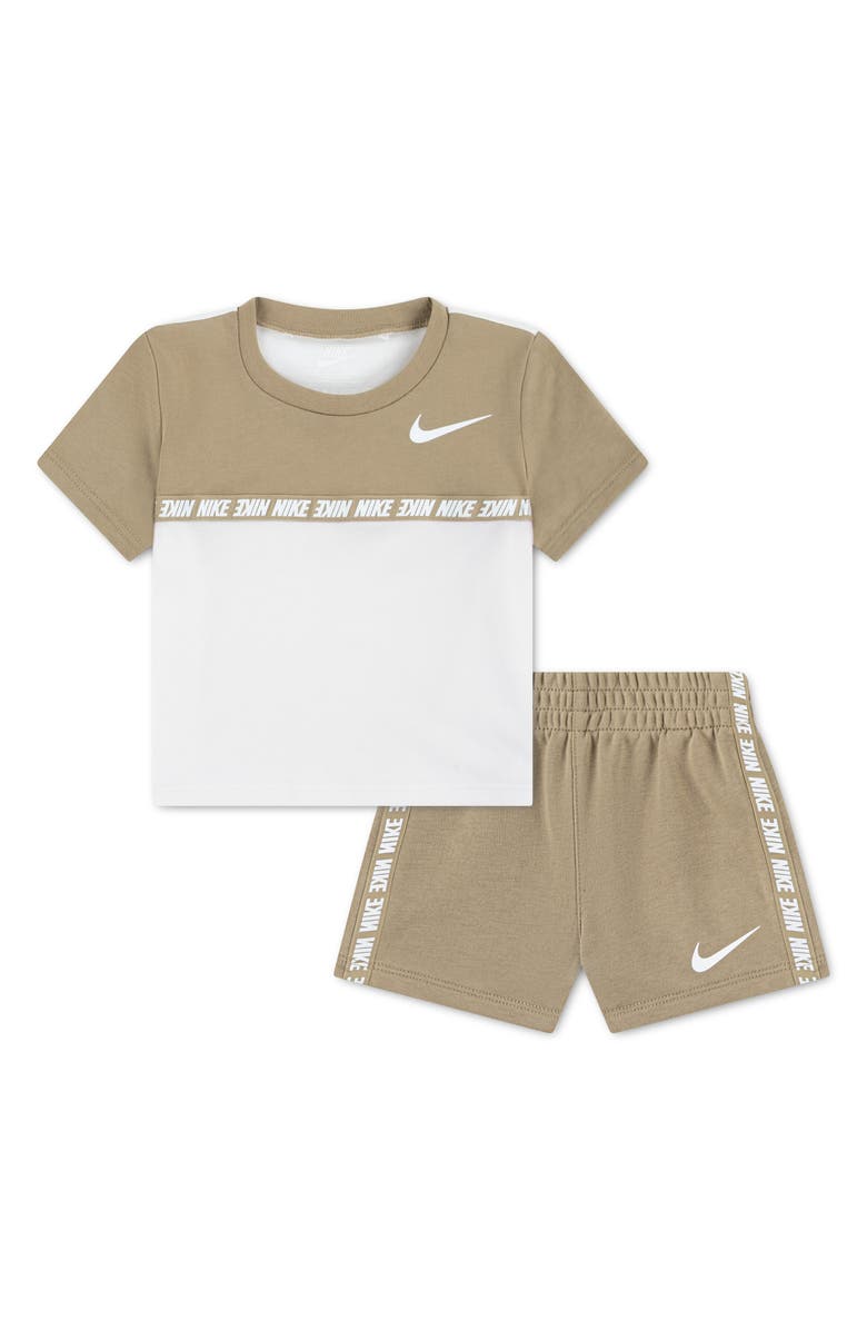 Nike French Terry T-Shirt & Shorts, Main, color, Parachute Beige