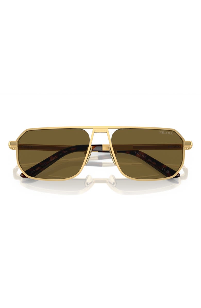 Prada 59mm Pillow Sunglasses, Alternate, color, Matte Gold