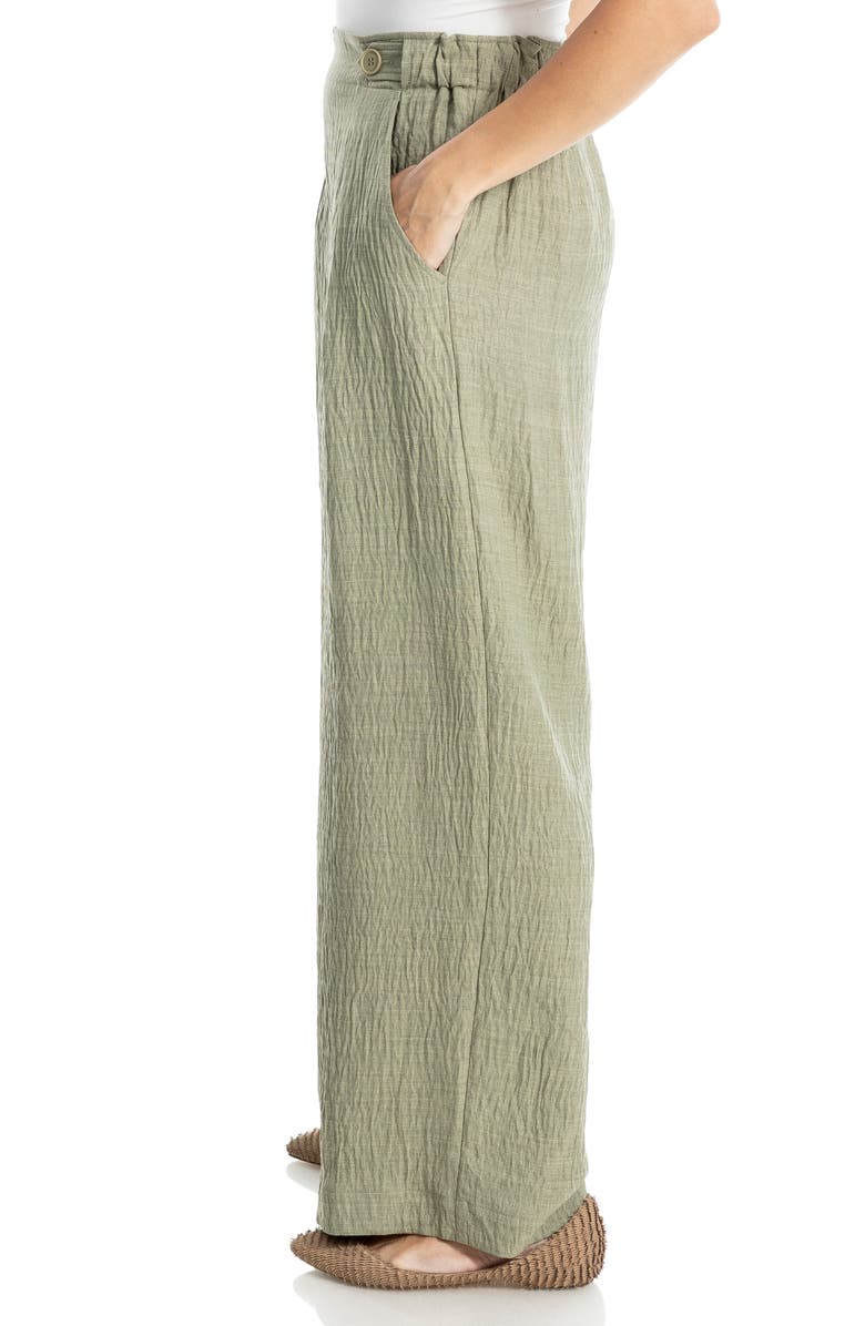 MAX STUDIO Pleated Woven Pants, Alternate, color, Sage