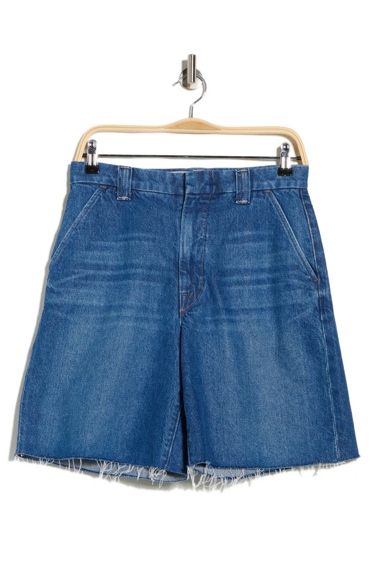 MOTHER The Lunch Money Fray Hem Denim Shorts, Main, color, 