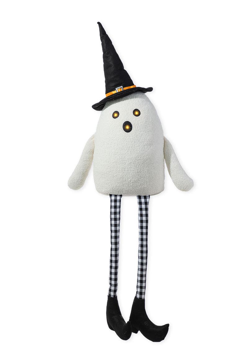 5ft Halloween Lighted Fabric Ghost Shelf Sitter, Main, color, White