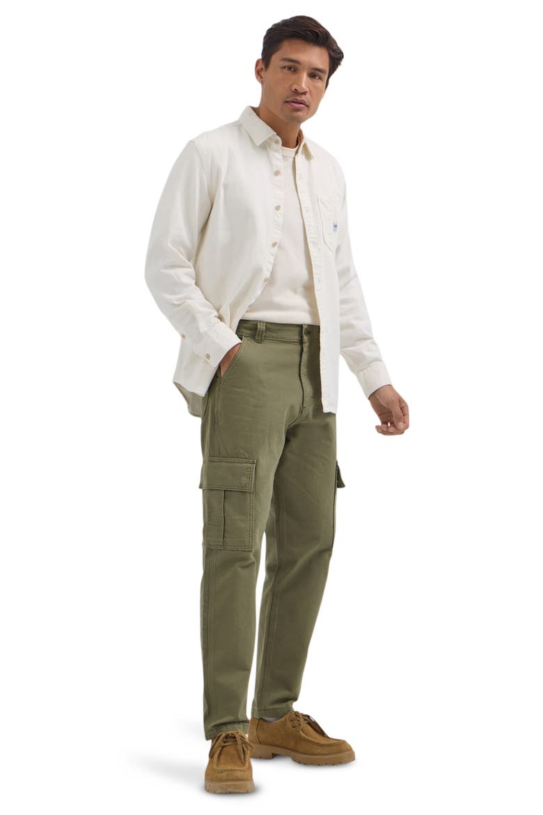 Workwear Loose Canvas Cargo Pants, Alternate, color, MERCANTILE GREEN