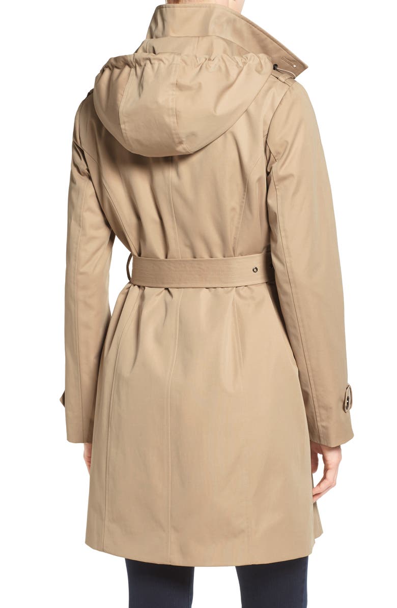 MICHAEL Michael Kors Hooded Trench Coat, Alternate, color, 