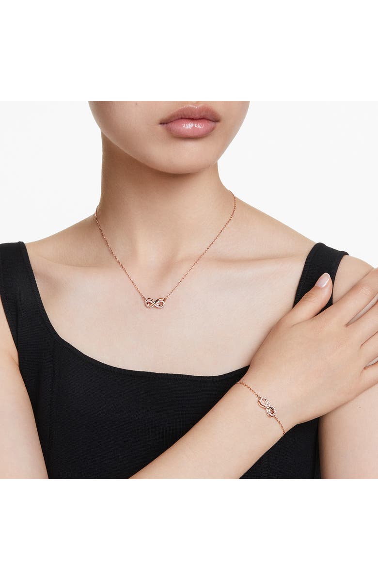 Swarovski Hyperbola Infinity Pendant Necklace & Bracelet Set, Alternate, color, 