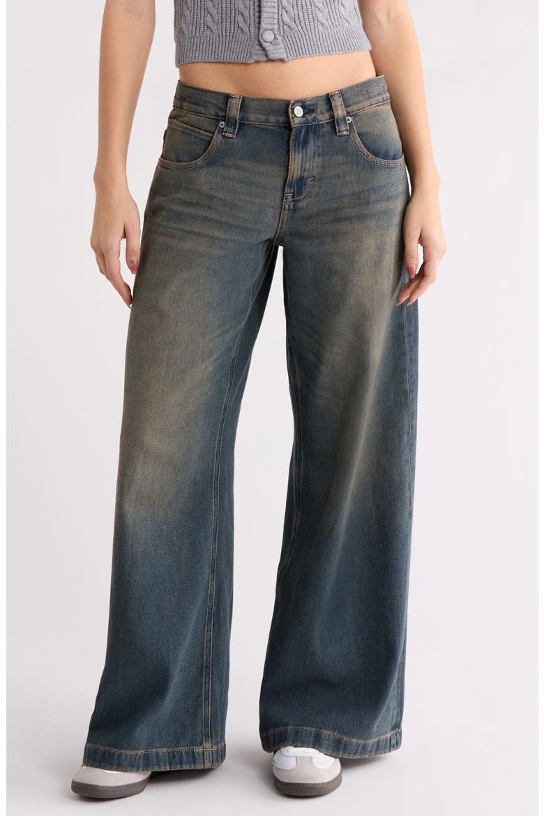 Sloane Ultra Baggy Del Mar Wide Leg Jeans, Main, color, DARK INDIGO