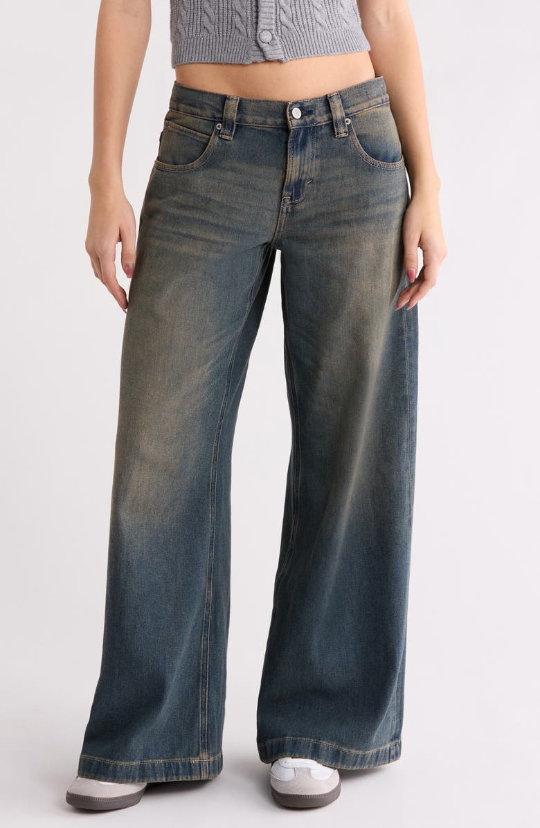 PacSun Sloane Ultra Baggy Del Mar Wide Leg Jeans, Main, color, Dark Indigo