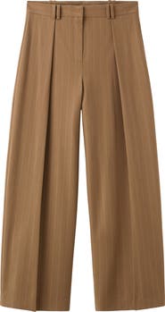 MANGO Pantalon Systeck Pleated Wide Leg Pants