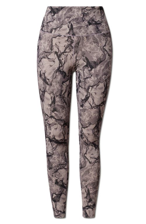 Rhone Revive Print Pocket 7/8 Leggings In Taupe Mist