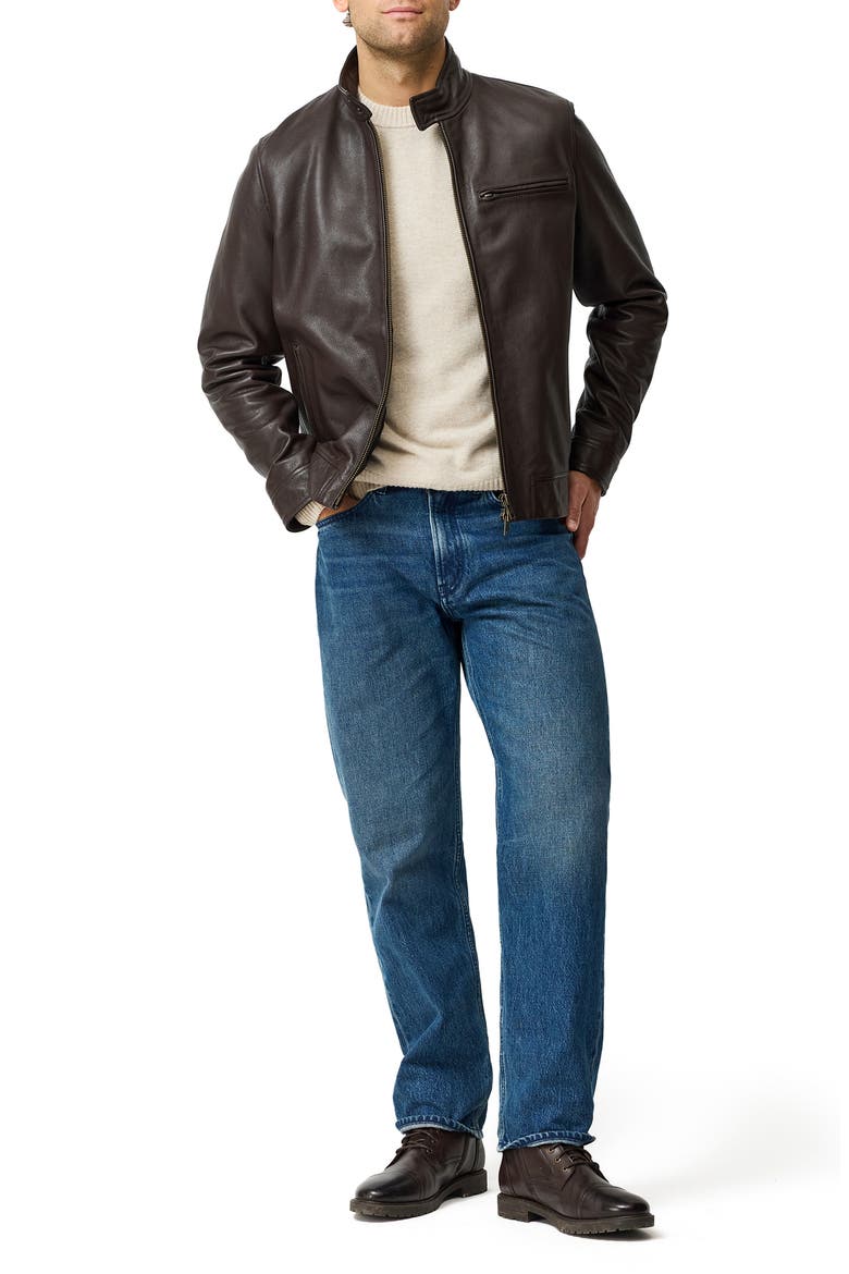 Canvastown Leather Jacket, Alternate, color, ESPRESSO