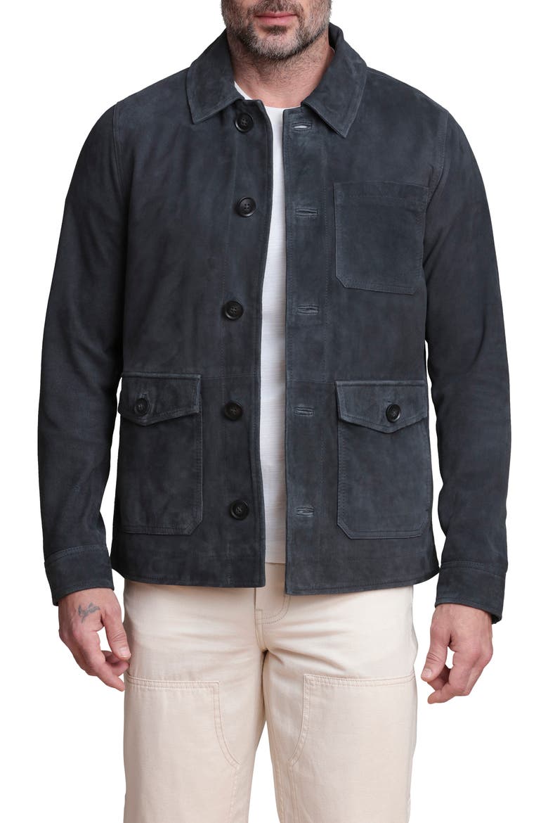 Suede Barn Jacket, Main, color, DUSK