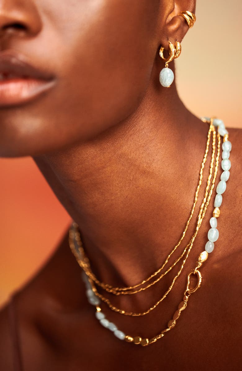 Monica Vinader Rio Beaded Necklace, Alternate, color, Yellow Gold