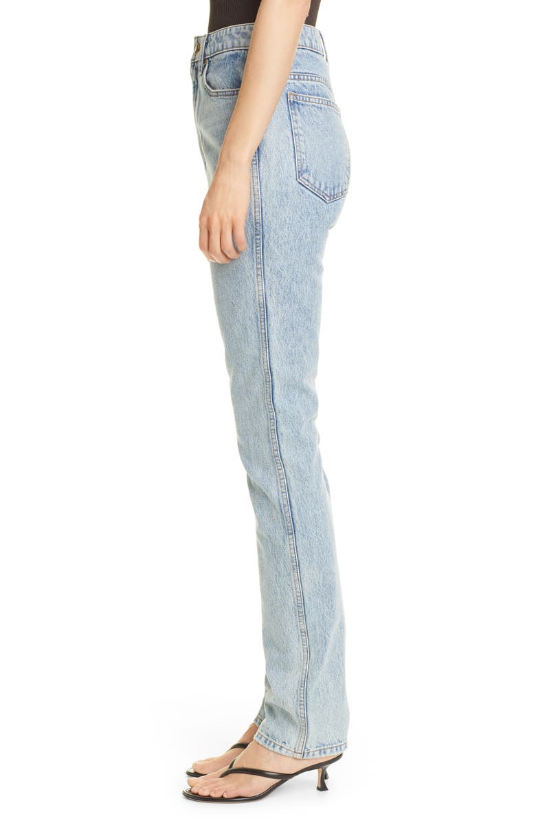 Khaite Daria High Waist Nonstretch Slim Straight Jeans, Alternate, color, 