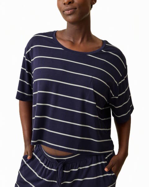 Aria Casual Cropped Short Sleeve Top