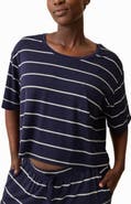 Kindred Bravely Aria Casual Cropped Short Sleeve Top