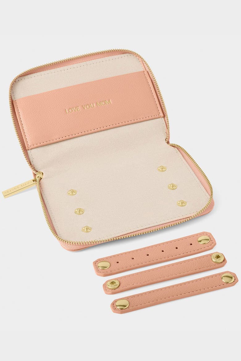 Slim Jewelry Case 'Love You Mom', Alternate, color, PINK