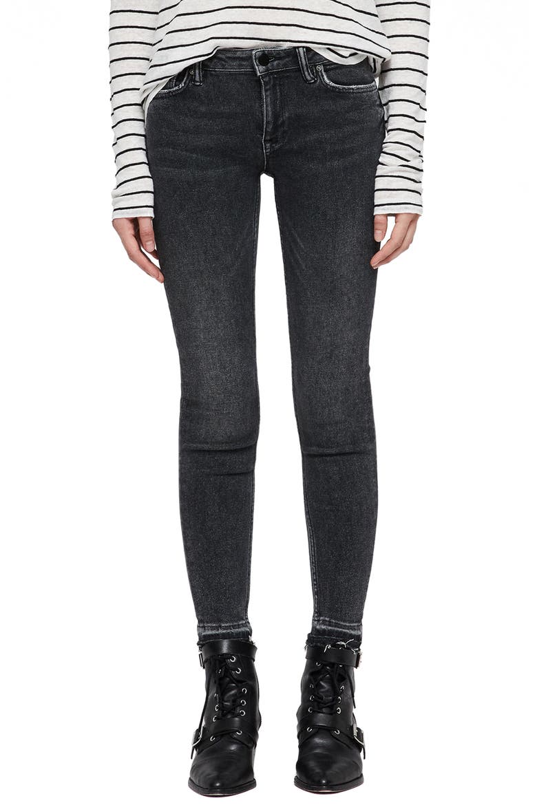 Mast Ankle Skinny Jeans, Main, color, WASHED BLACK