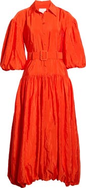Cinq à Sept Daliah Belted Puff Sleeve Shirtdress