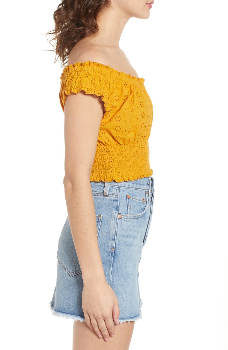 Ten Sixty Sherman Off the Shoulder Eyelet Top, Alternate, color, 