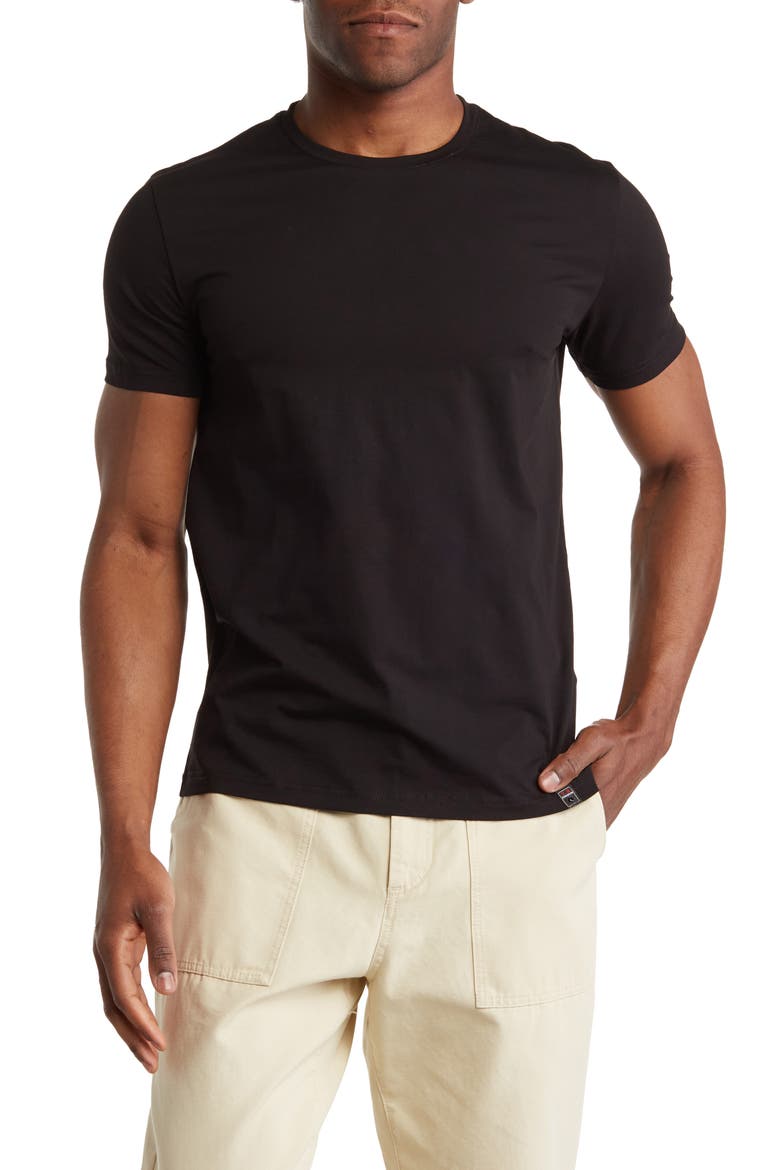 Solid Crewneck T-Shirt, Main, color, BLACK