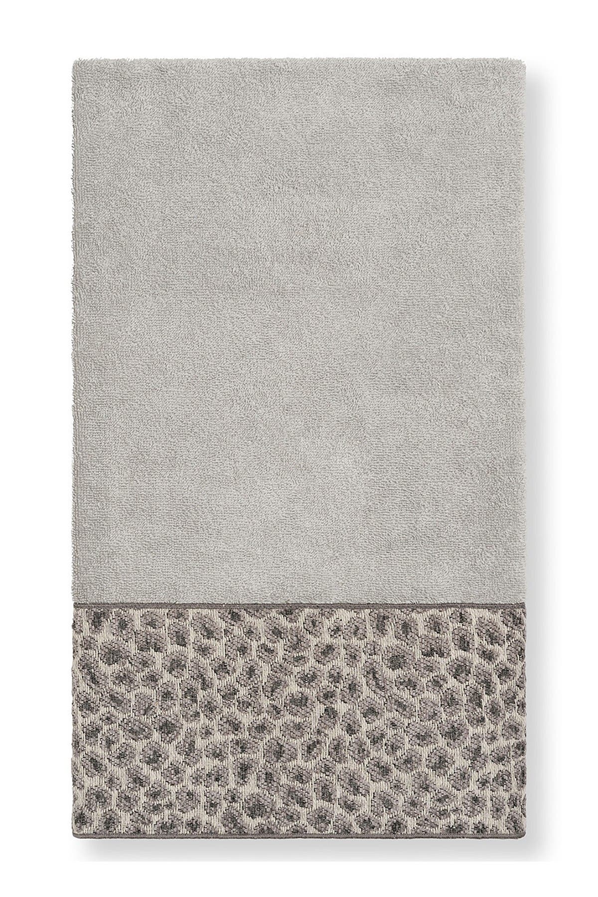 Linum Home Textiles Spots Embellished Bath Towel - Light Grey