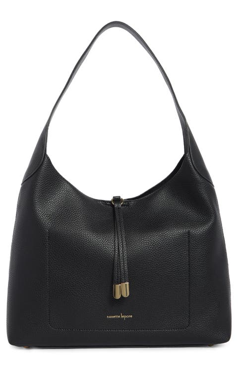 Large Ellington Faux Leather Bucket Bag