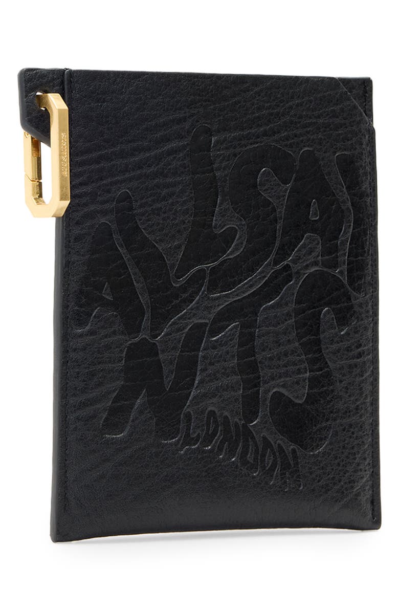 AllSaints Elba Leather Passport Holder, Alternate, color, 