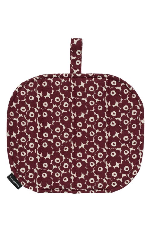 Marimekko Pikkuinen Unikko Floral Kettle Holder In Brown