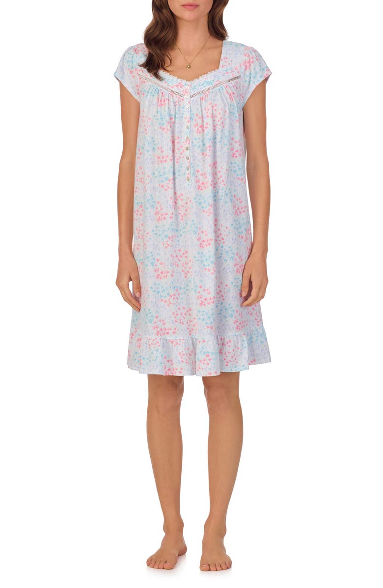 Eileen West Cotton Jersey Short Nightgown, Main, color, 