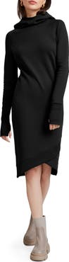 Marcella Walker Long Sleeve Hooded Sweatshirt Dress