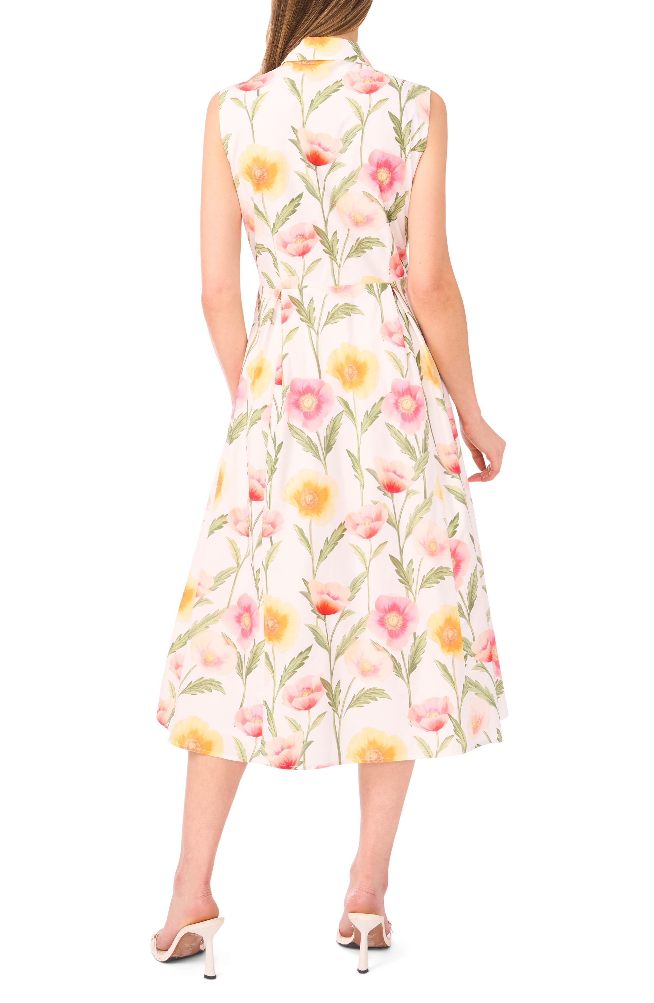 Cassie Floral Sleeveless Cotton Midi Shirtdress - image 2