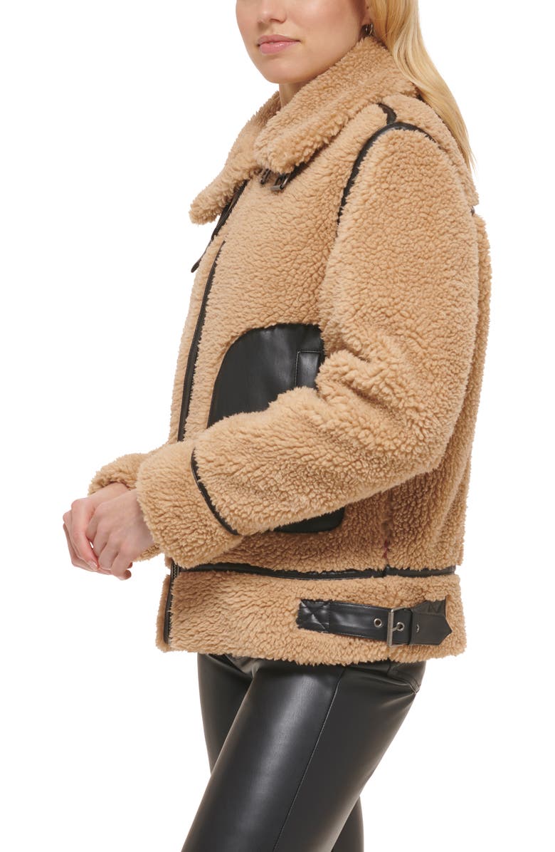 Levi's<sup>®</sup> Faux Shearling Moto Jacket, Alternate, color, 