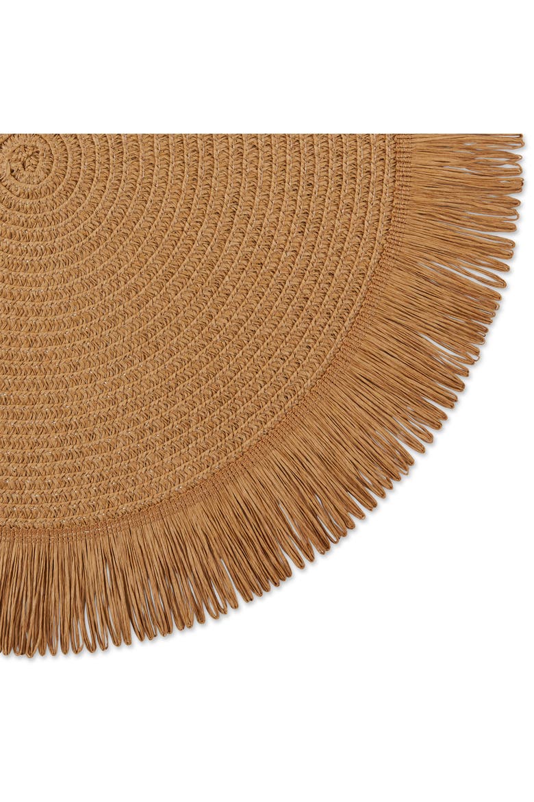Natural Fringe Woven Round Placemat Set/6, Alternate, color, Natural
